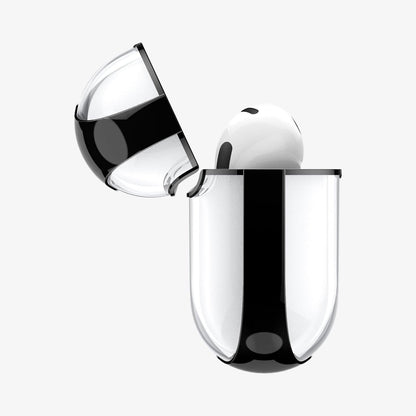 ASD01982 - Apple AirPods 3 Case Ultra Hybrid in jet black showing the side with top open and AirPods inside