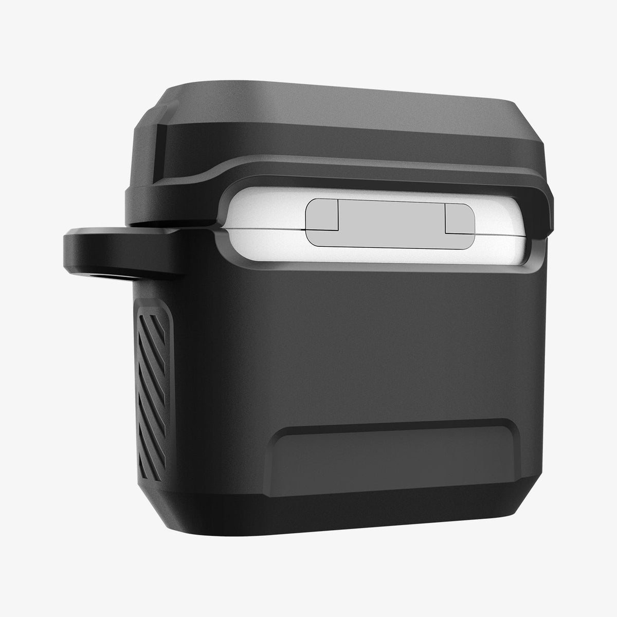 ACS09020 - AirPods 4 Case Lock Fit in Matte Black showing the back and partial side