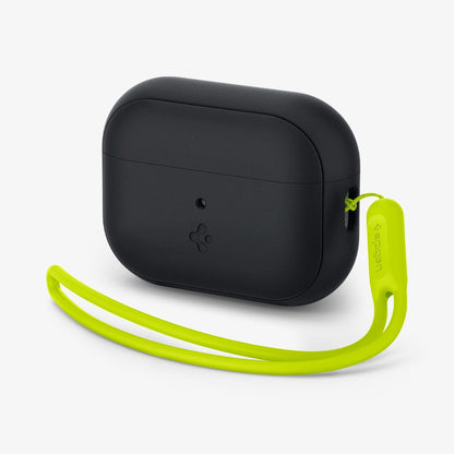 ACS05810 - Apple AirPods Pro 2 Case Silicone Fit + green strap showing the front, side and strap