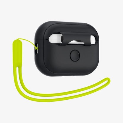 ACS05810 - Apple AirPods Pro 2 Case Silicone Fit + green strap showing the back and strap