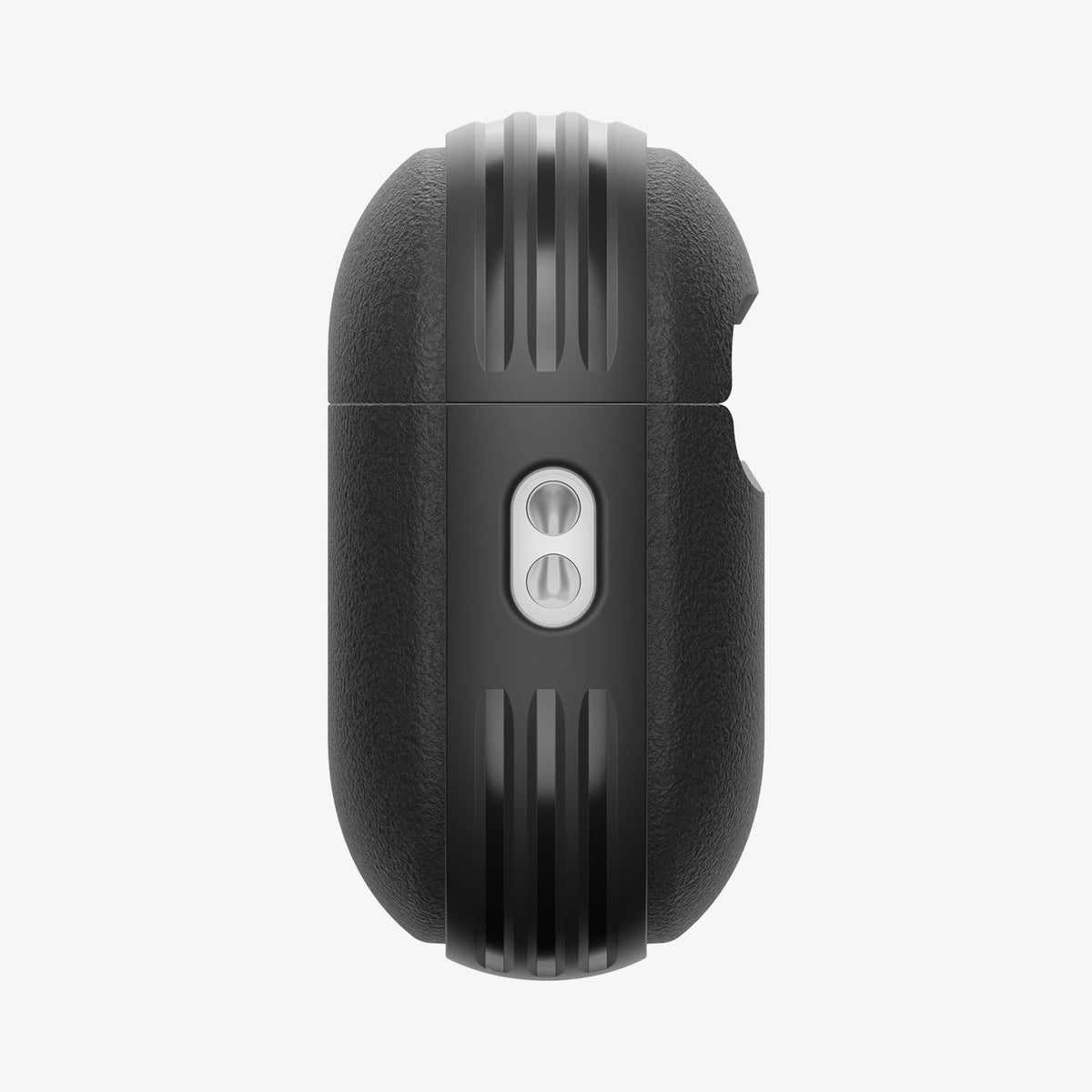 ACS09826 - AirPods Pro 3 Spigen Vault in Matte Black showing the side