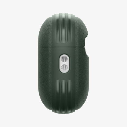 ACS09827 - AirPods Pro 3 Spigen Vault in Midnight Green showing the side