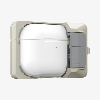 ACS10978 - AirPods Pro 3 Classic LS showing the front with case half cut open