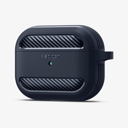 ASD01442 - AirPods Pro Rugged Armor in Charcoal Gray showing the front and partial side