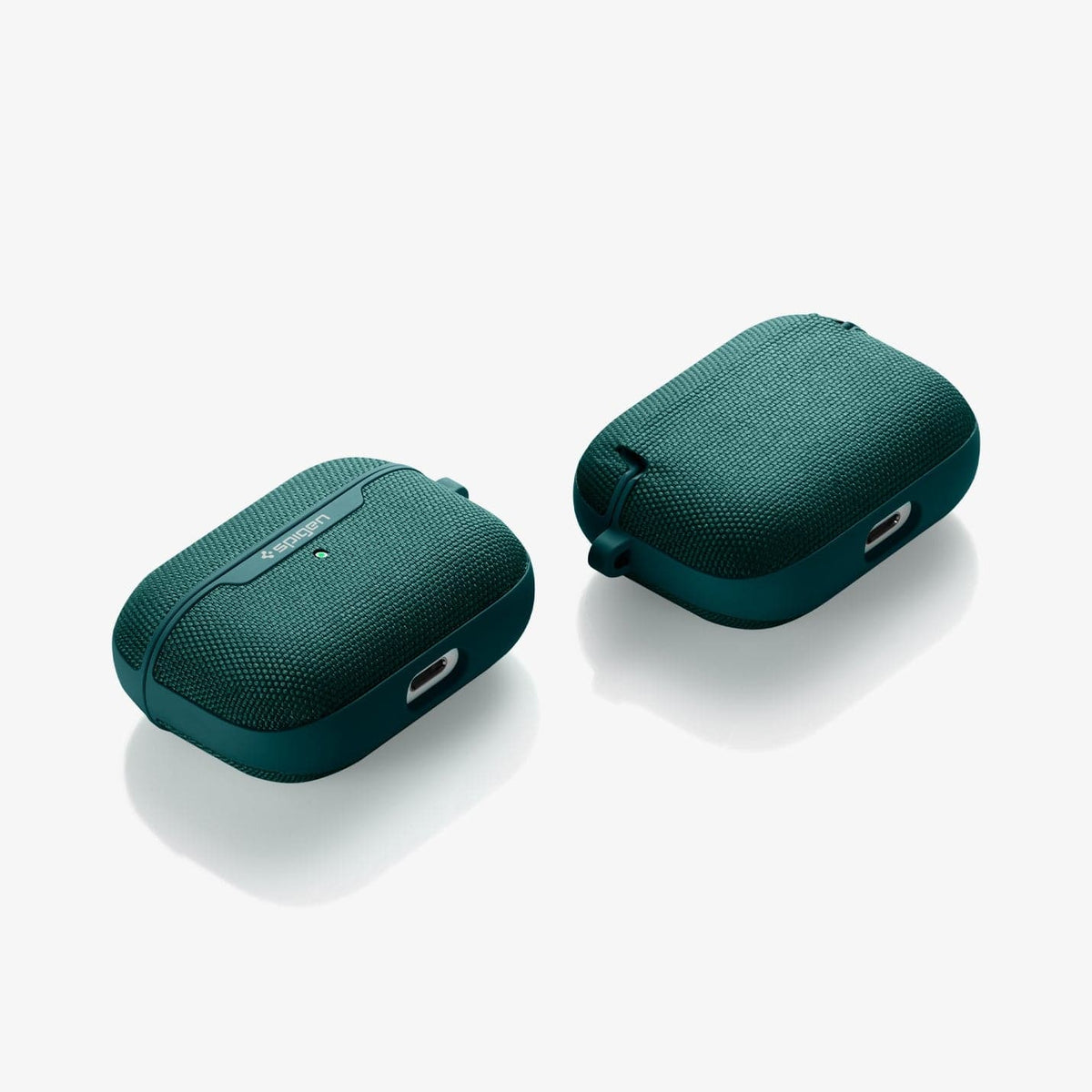 ASD00825 - Apple AirPods Pro Case Urban Fit in midnight green showing the front, back and sides