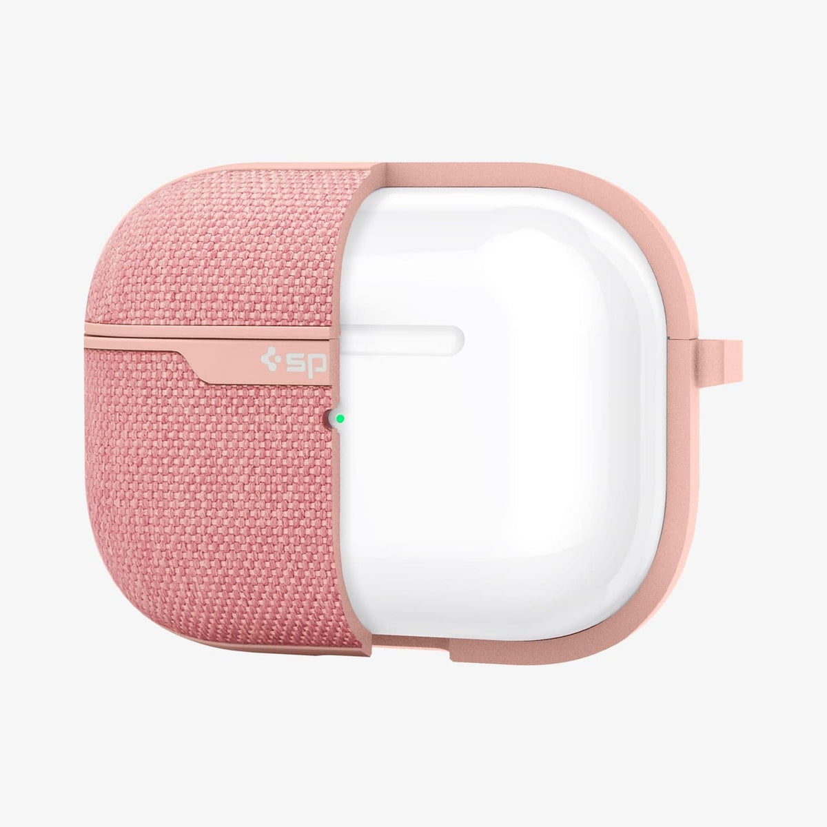 ASD00575 - Apple AirPods Pro Case Urban Fit in rose gold showing the front with case cut half open