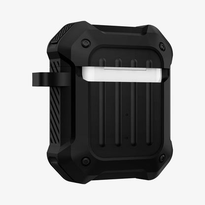 074CS26497 - Apple AirPods 1 / 2 Case Tough Armor in black showing the back and side