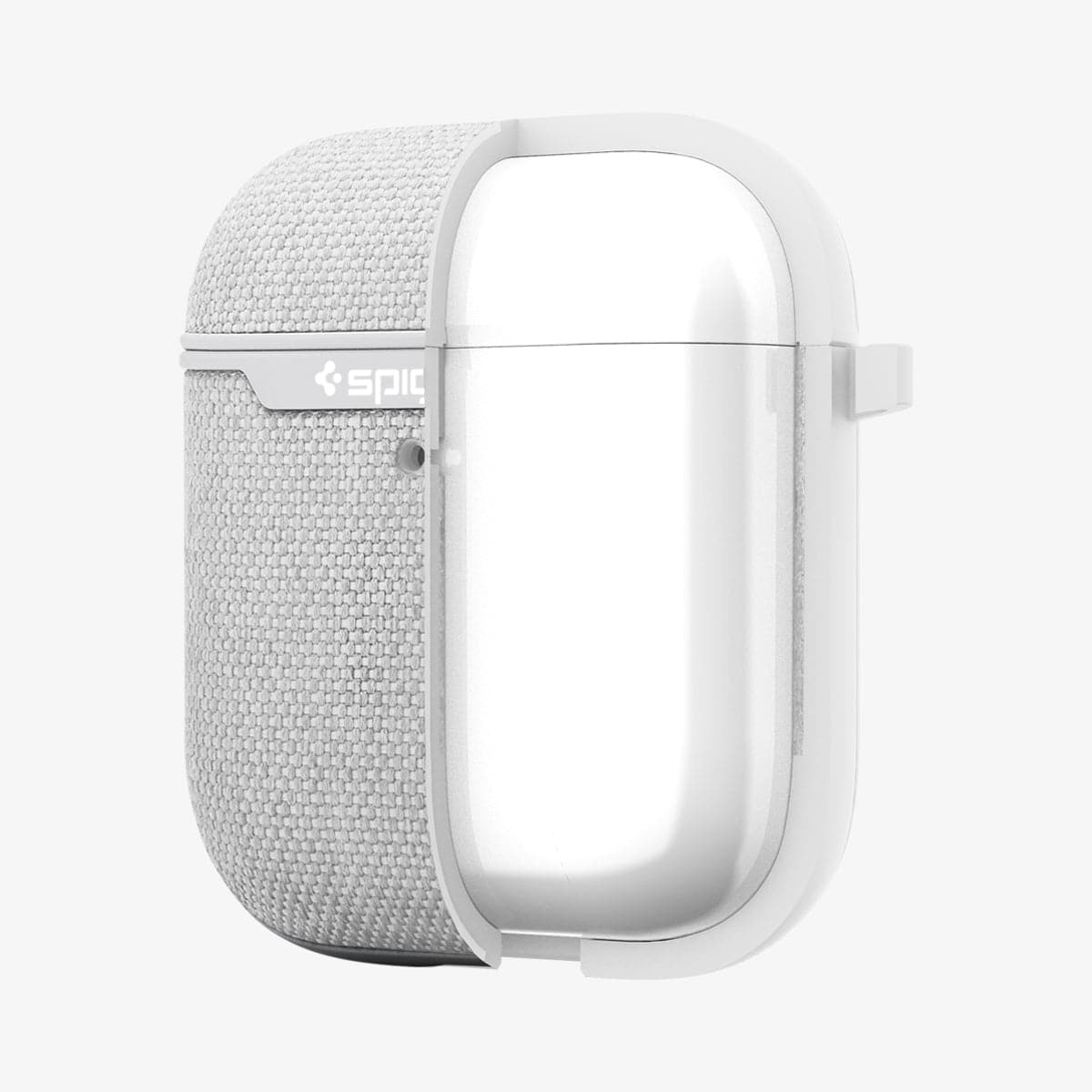 074CS27031 - Apple AirPods 1 / 2 Case Urban Fit in gray showing the front with case half cut open