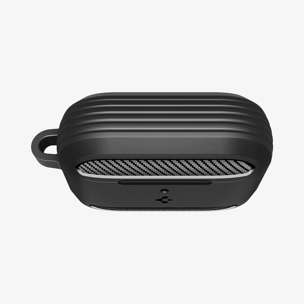 ACS09822 - AirPods Pro 3 Rugged Armor in Matte Black showing top of the case