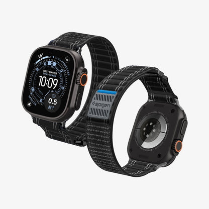 AMP10141 - Apple Watch Ultra (49mm) WBF0 in Black showing the front and back