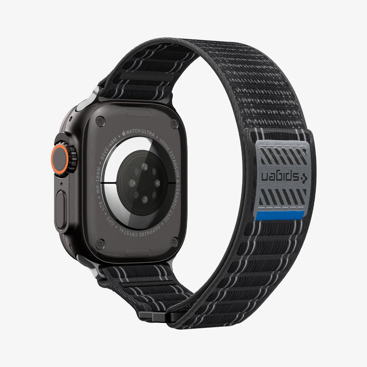 AMP10141 - Apple Watch Ultra (49mm) WBF0 in Black showing the back, partial inner and back