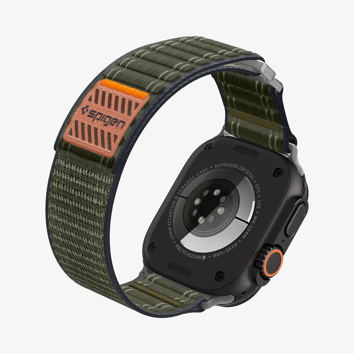 AMP10142 - Apple Watch 10/11 (46mm) WBF0 in Green showing the back, partial inner and back