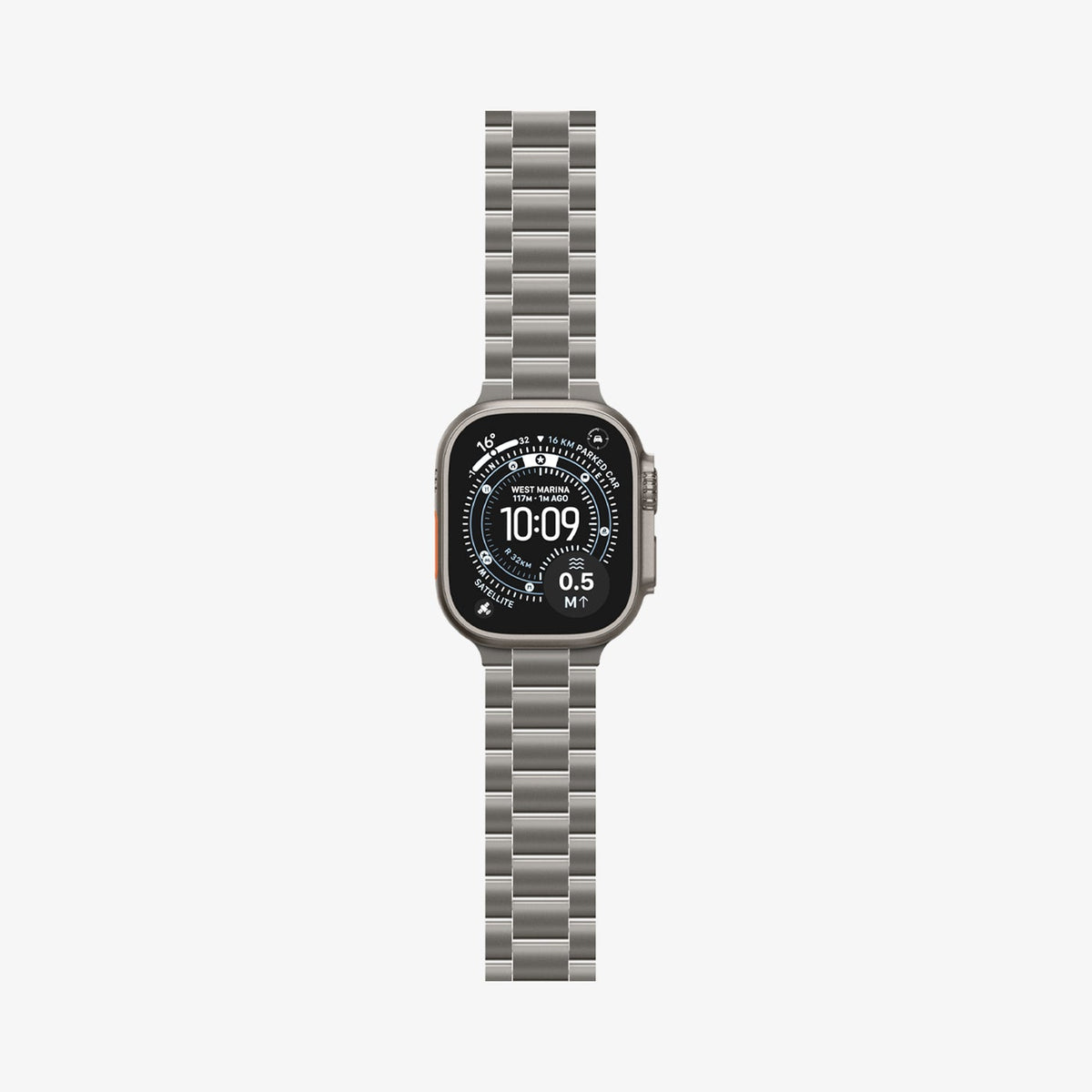 AMP09105 - Apple Watch Series - Modern Fit Titanium showing the front and partial side