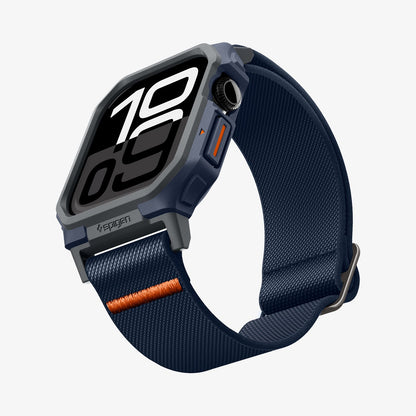 ACS08925 - Apple Watch 10 (46mm) Case Lite Fit Pro in Navy Blue showing the front, sides and inner bottom