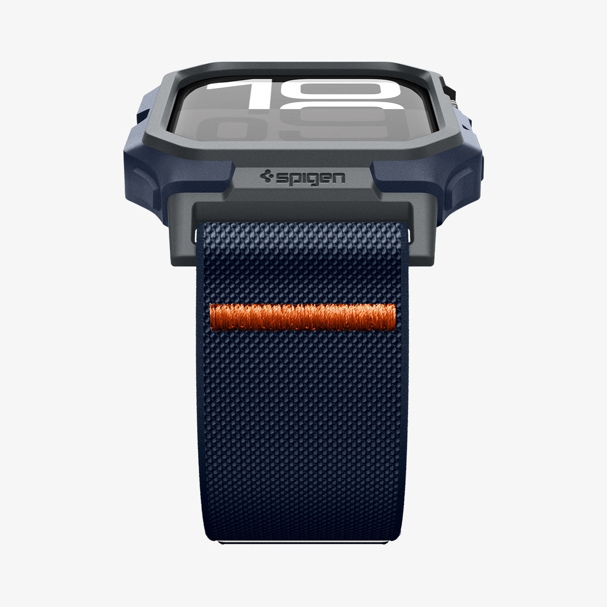 ACS08925 - Apple Watch 10 (46mm) Case Lite Fit Pro in Navy Blue showing the partial front and partial side