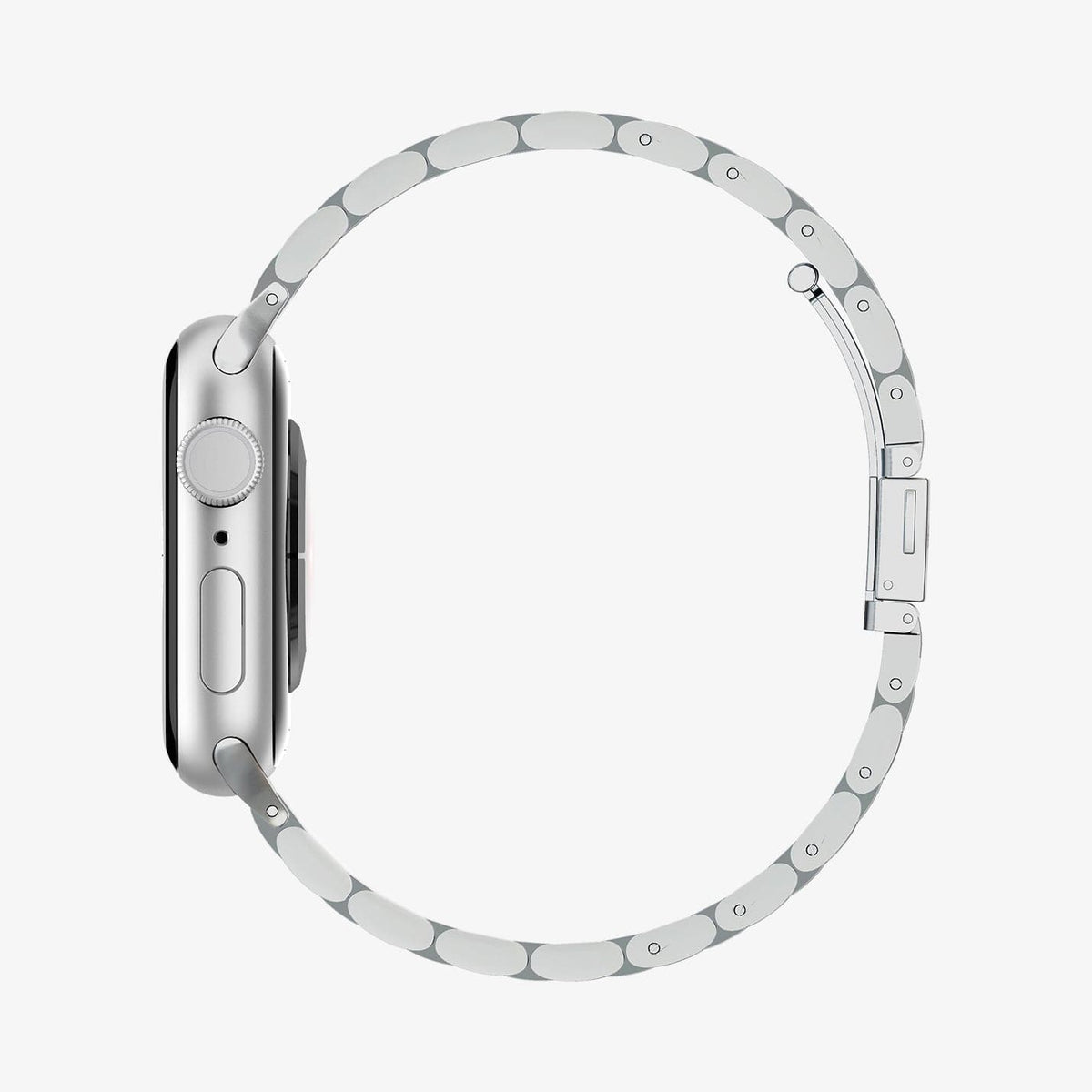 AMP06357 - Apple Watch (41mm) Modern Fit 316L Band in Silver showing the side