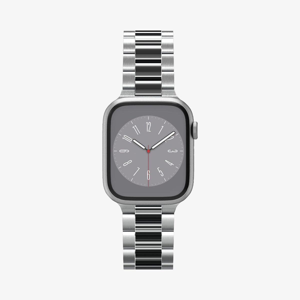 AMP06356 - Apple Watch Series (Apple Watch (49mm)/Apple Watch (45mm)/Apple Watch (42mm)) Watch Band Modern Fit 316L in silver showing the front