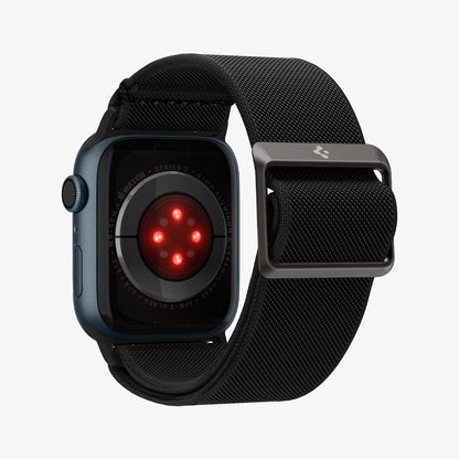 AMP02290 - Apple Watch Series (Apple Watch (41mm)/Apple Watch (38mm)) Watch Band Lite Fit in black showing the back