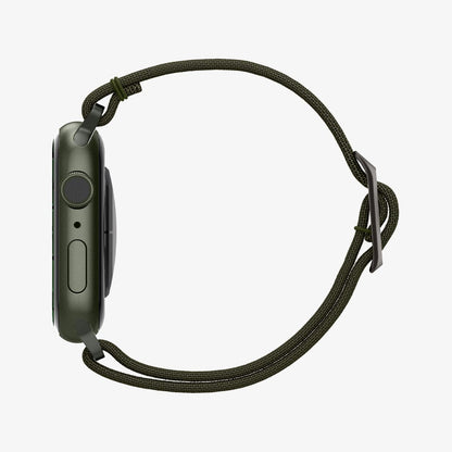AMP02292 - Apple Watch Series (Apple Watch (41mm)/Apple Watch (38mm)) Watch Band Lite Fit in khaki showing the side