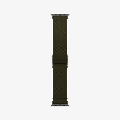 AMP02292 - Apple Watch Series (Apple Watch (41mm)/Apple Watch (38mm)) Watch Band Lite Fit in khaki showing the watch band laid out flat
