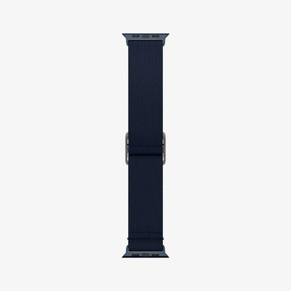 AMP02291 - Apple Watch Series (Apple Watch (41mm)/Apple Watch (38mm)) Watch Band Lite Fit in navy showing the watch band laid out flat