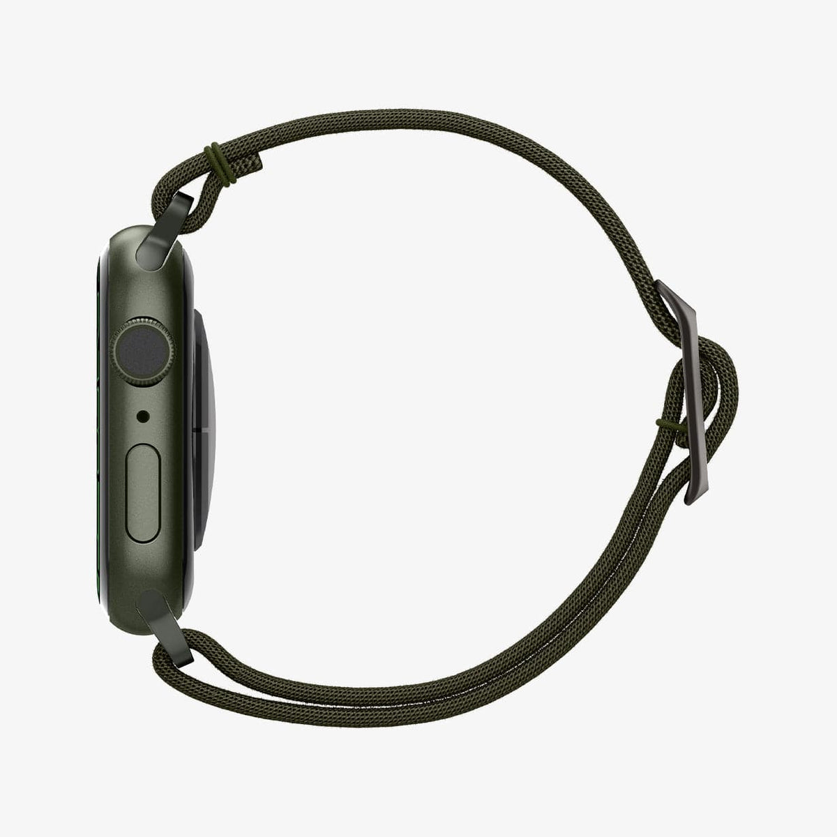 AMP02288 - Apple Watch Series (Apple Watch (49mm)/Apple Watch (45mm)/Apple Watch (42mm)) Watch Band Lite Fit in khaki showing the side