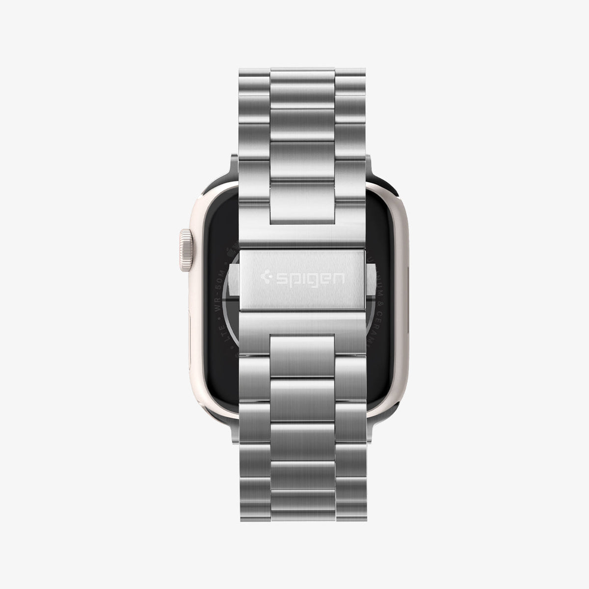 062MP25404 - Apple Watch Ultra 3/2/Ultra 49mm, Series 11/10 46mm, 9/8/7 45mm, SE3/SE2/SE/6/5/4 44mm, 3/2/1 42mm Modern Fit Silver showing back