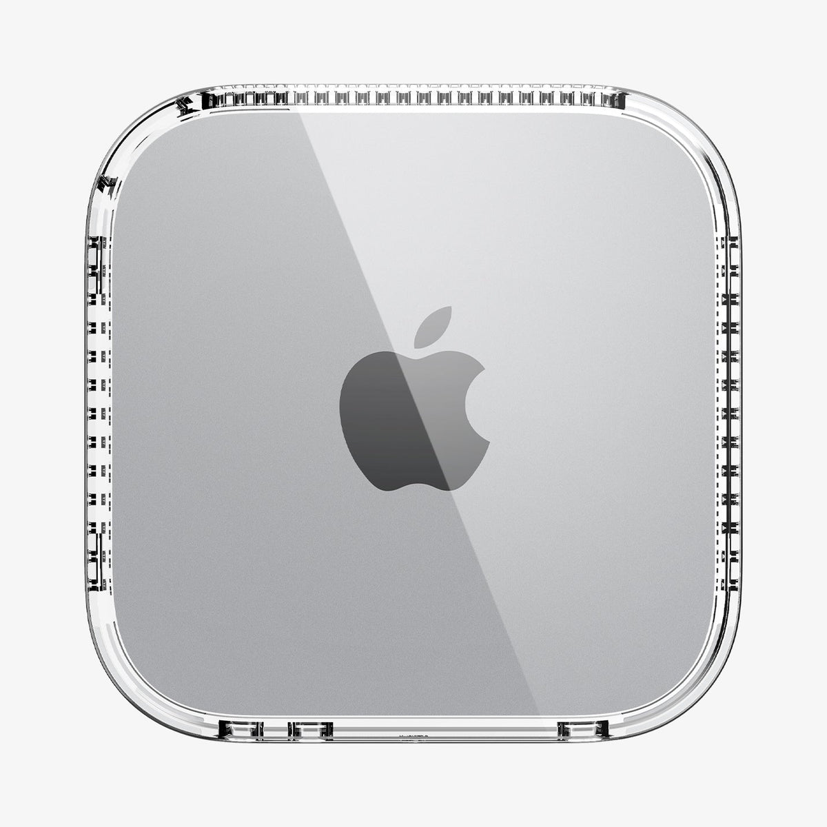 ACS09210 - Apple Mac Mini Stand | Ultra Hybrid in Crystal Clear showing the front and top