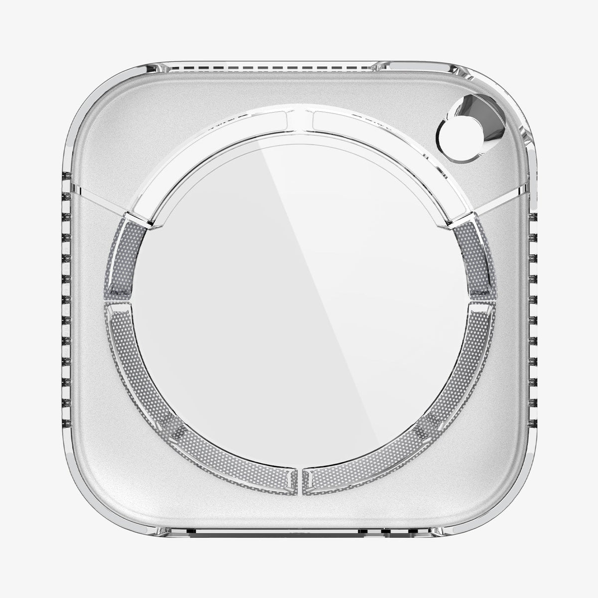 ACS09210 - Apple Mac Mini Stand | Ultra Hybrid in Crystal Clear showing the inside of stand