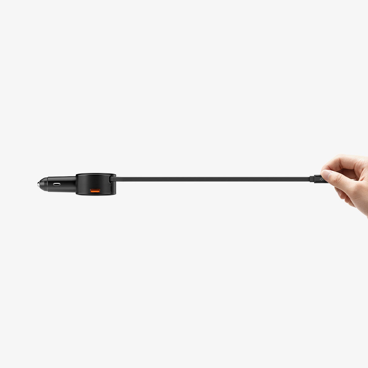 ACP10515 - Car Charger | EV603BT in Black showing side and long cable
