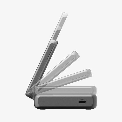 ACH10399 - 2-in-1 Magnetic Wireless Charger | EF302MOQ (Mag Fit) in Black showing side and stand