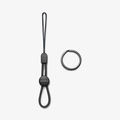 ACP06988 - Car Escape Tool in Black showing the tring, o-ring and a key ring
