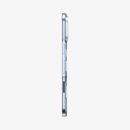 ACS09742 - Pixel 10 Pro Fold Case Ultra Hybrid Metal Ring (MagFit) in crystal clear showing the side