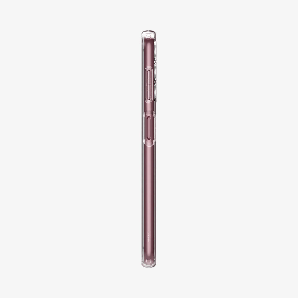 ACS05849 - Galaxy A14 5G (NA) Case Liquid Crystal in Crystal Clear showing the side with side buttons