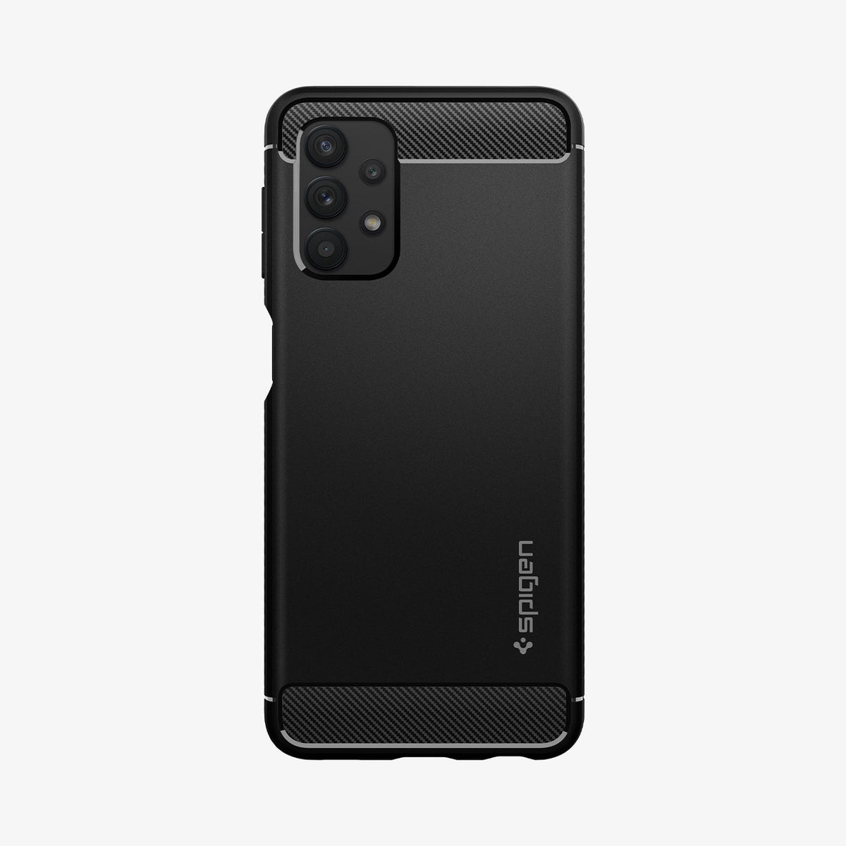 ACS03046 - Galaxy A32 5G Case Rugged Armor in Matte Black showing the back
