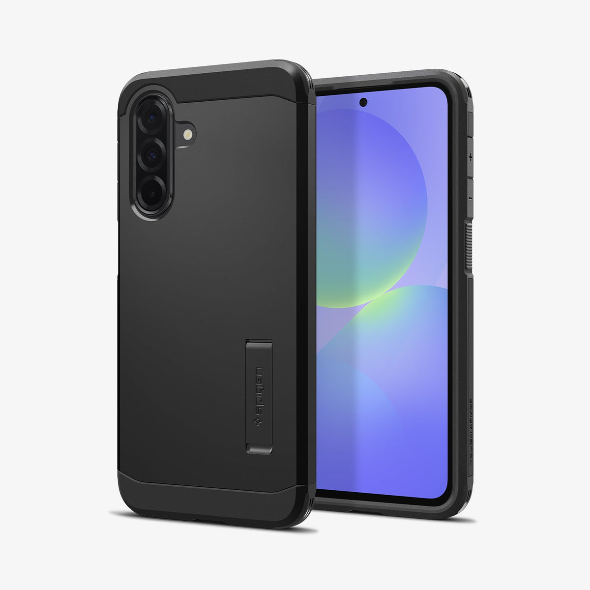 ACS09166 - Galaxy A36 5G Case Tough Armor in Black showing the back, partial front and sides