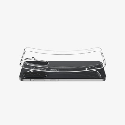 ACS09167 - Galaxy A36 5G Case Liquid Crystal in Crystal Clear showing the back, partial side hovering above the case