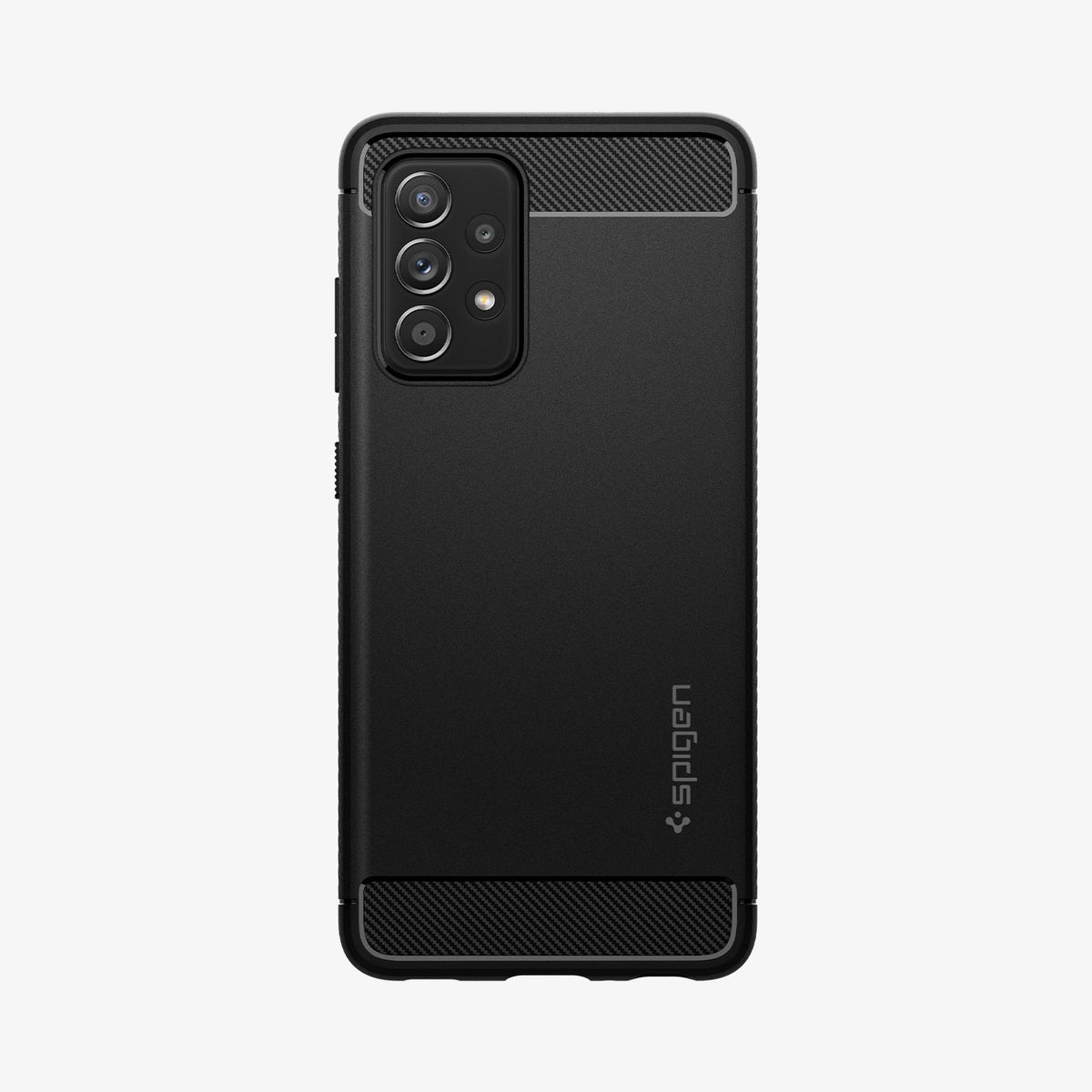 ACS02315 - Galaxy A52 Case Rugged Armor in Matte Black showing the back