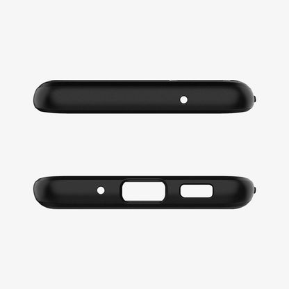 ACS00790 - Galaxy S20 Rugged Armor Case in black showing the top and bottom