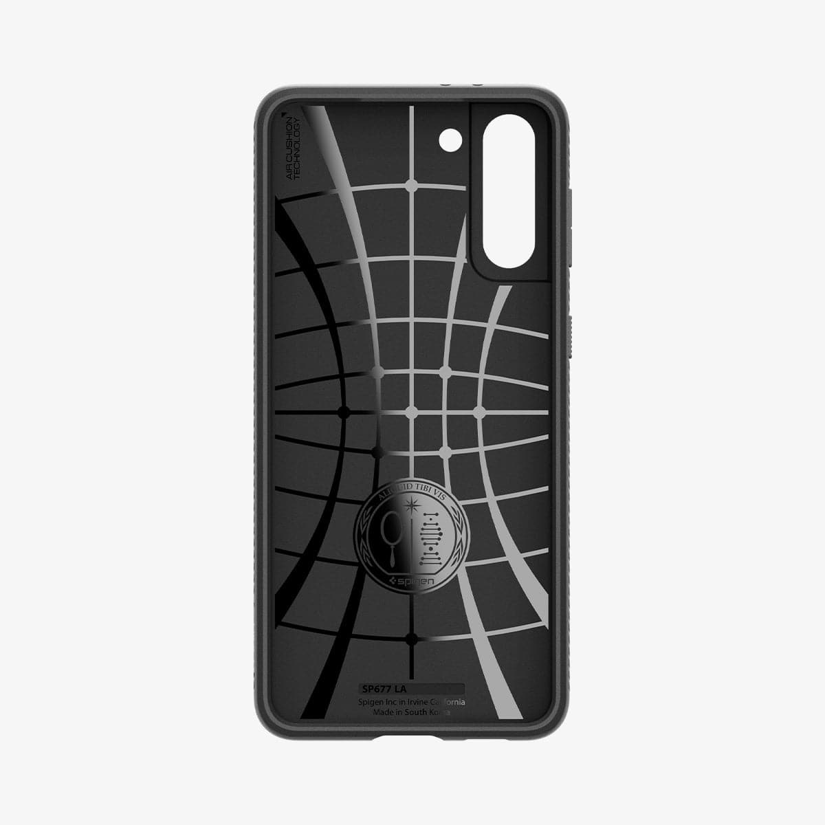 ACS02422 - Galaxy S21 Liquid Air Case in matte black showing the inside of case
