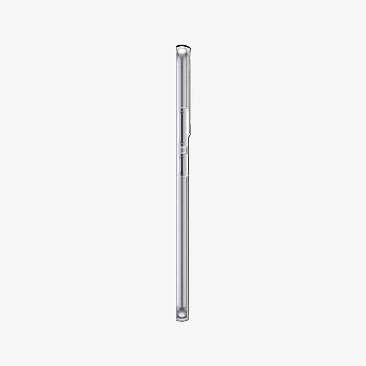 ACS03997 - Galaxy S22 5G Case AirSkin in crystal clear showing the side with volume controls