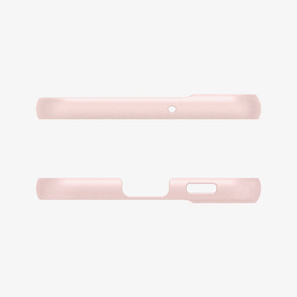 ACS04389 - Galaxy S22 5G Case AirSkin in misty pink showing the top and bottom with precise cutouts