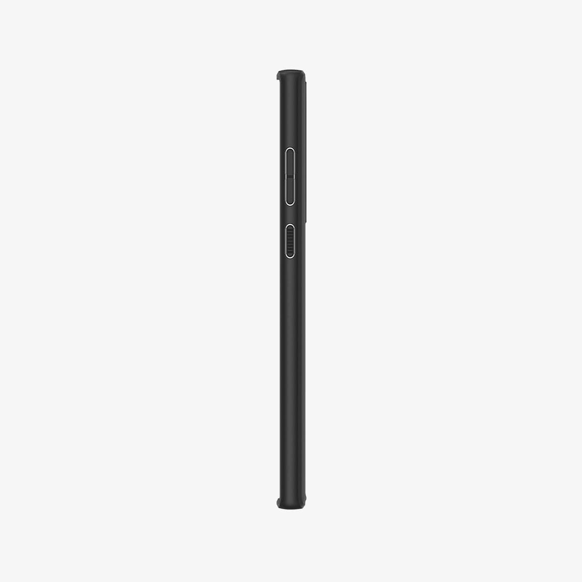 ACS03919 - Galaxy S22 Ultra 5G Case Ultra Hybrid in matte black showing the side with volume controls