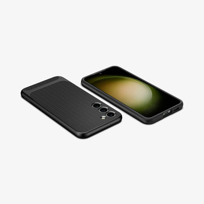 ACS05721 - Galaxy S23 Case Neo Hybrid in black showing the front, back, sides, top and bottom