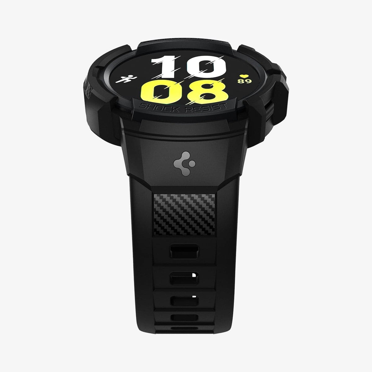 ACS03831 - Galaxy Watch 5/4 (40mm) Case Rugged Armor Pro in black showing the bottom and front