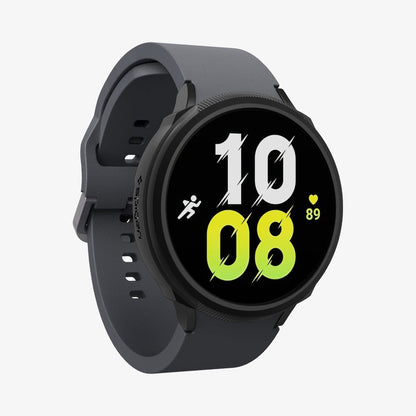ACS03138 - Galaxy Watch 5/4 (44mm) Case Liquid Air in matte black showing the front and side