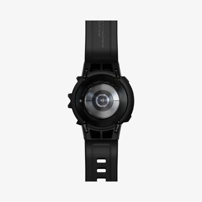 ACS03164 - Galaxy Watch 5/4 (44mm) Case Rugged Armor Pro in charcoal gray showing the back with watch band laid out flat
