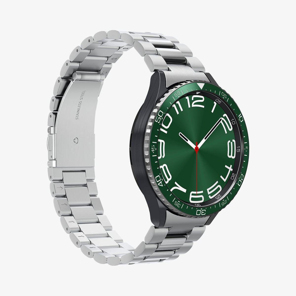 ACS07127 - Watch 6 Classic (47mm) Bezel Tune in Green showing the front and partial side