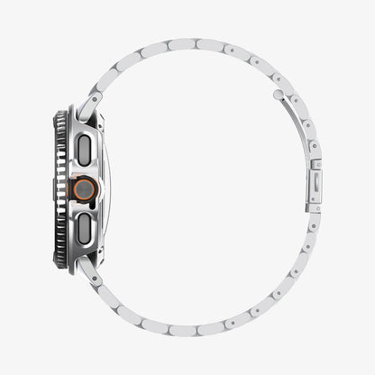 ACS10017 - Galaxy Watch 8 Bezel Tune Pro in sliver showing the side