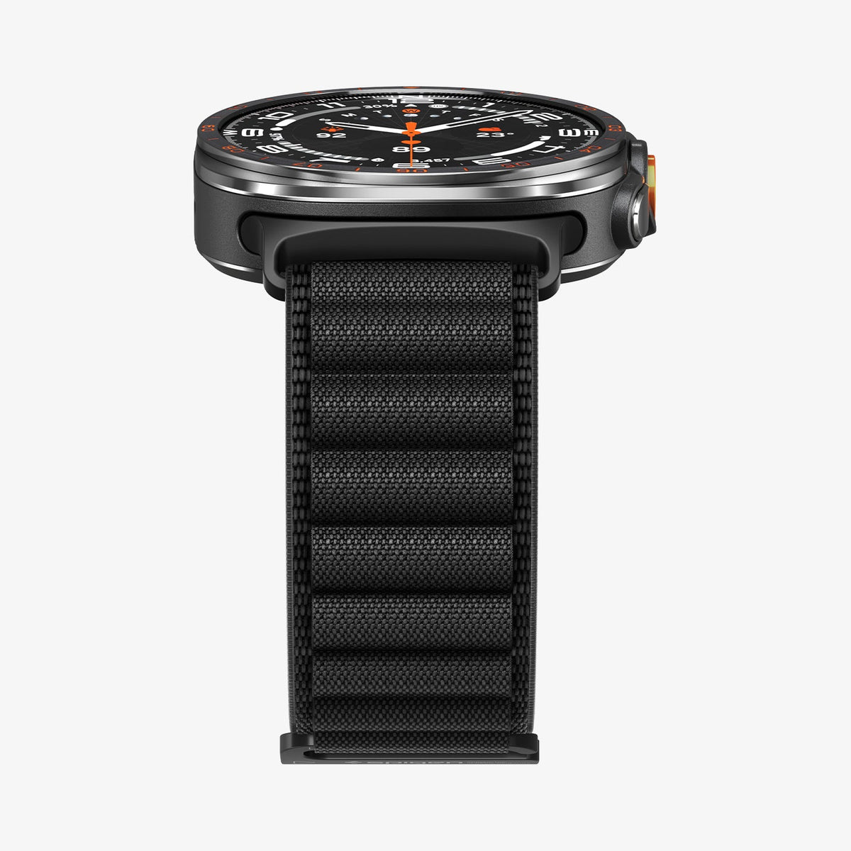 AMP11613 - Galaxy Watch Ultra Series - WBF1 showing a close-up front view of the WBF1 band's connector attaching to the watch case.